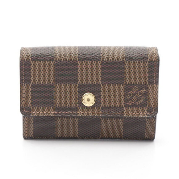 Louis Vuitton Porte Monnaie Plat Wallet Leather Brown - Picture 1 of 7